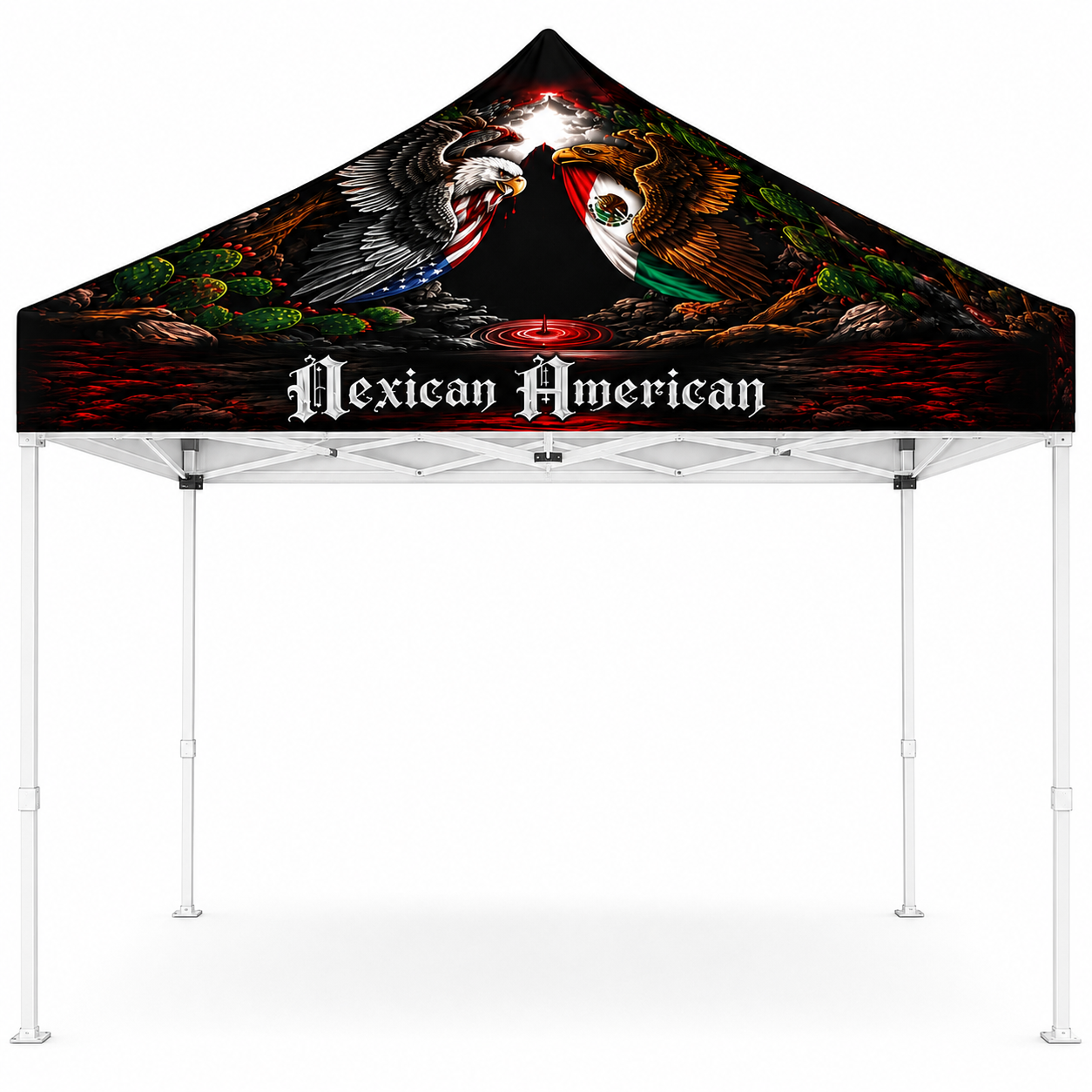 10x10 ft Mexico America Simple Push Straight Leg Canopy