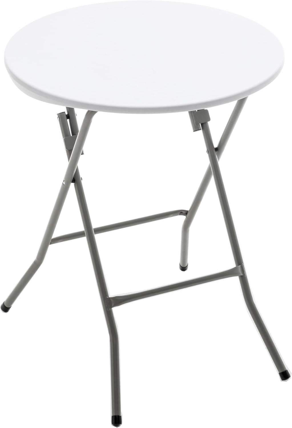 2ft Round Plastic Folding Table – White