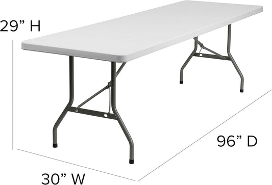 8ft Non Folding Table - White