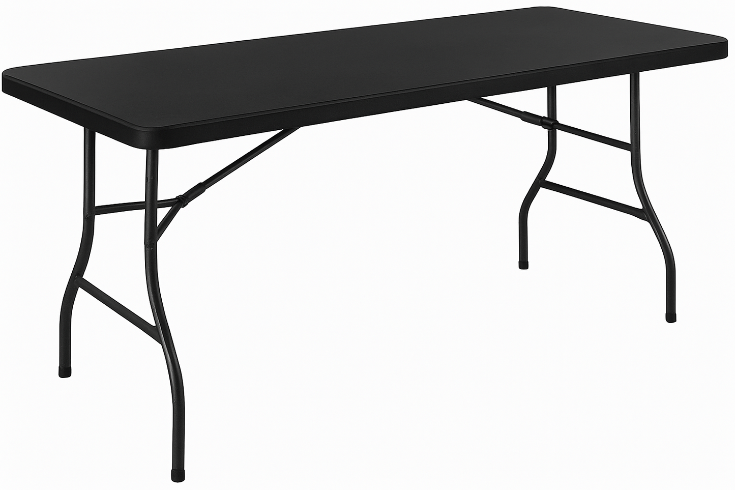 6ft Plastic Folding Table - Black