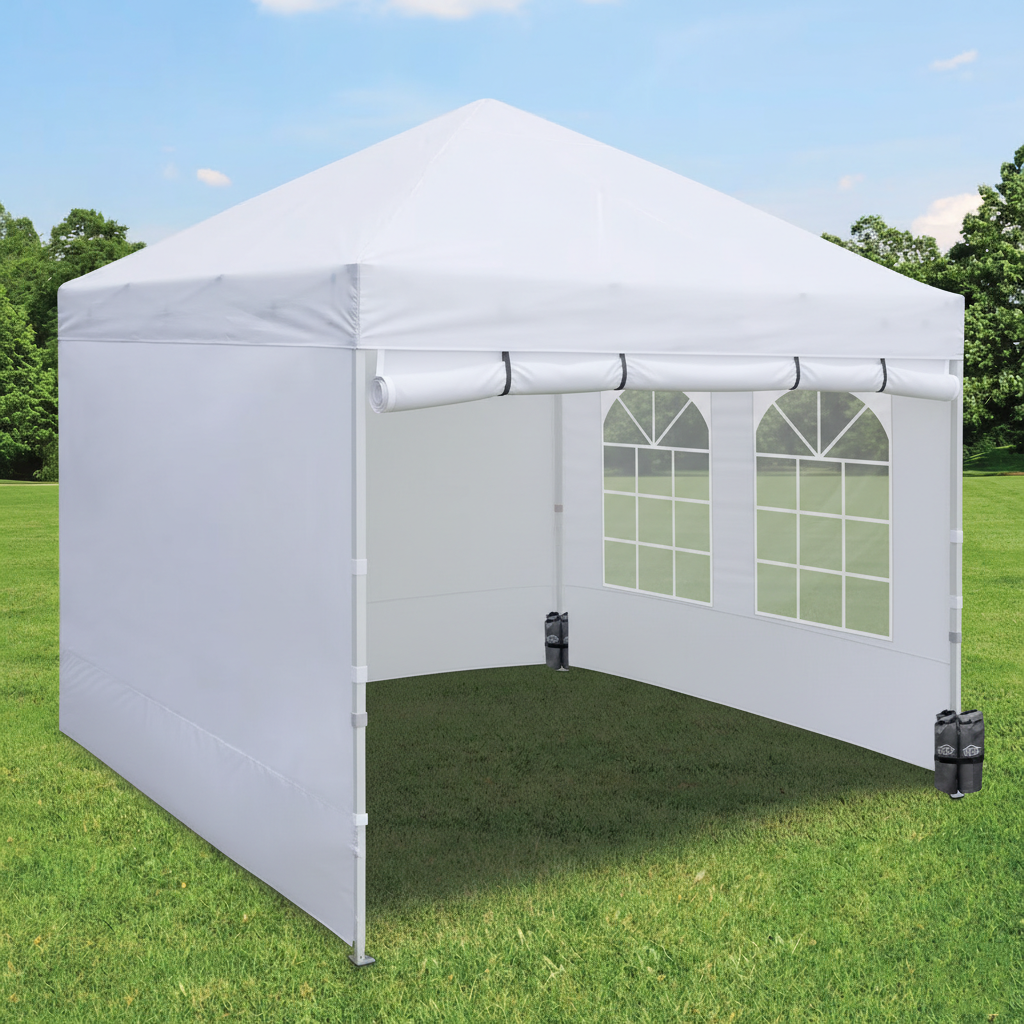 Solid wall with windows rolled-up, 4 Sided 420D 10x10ft