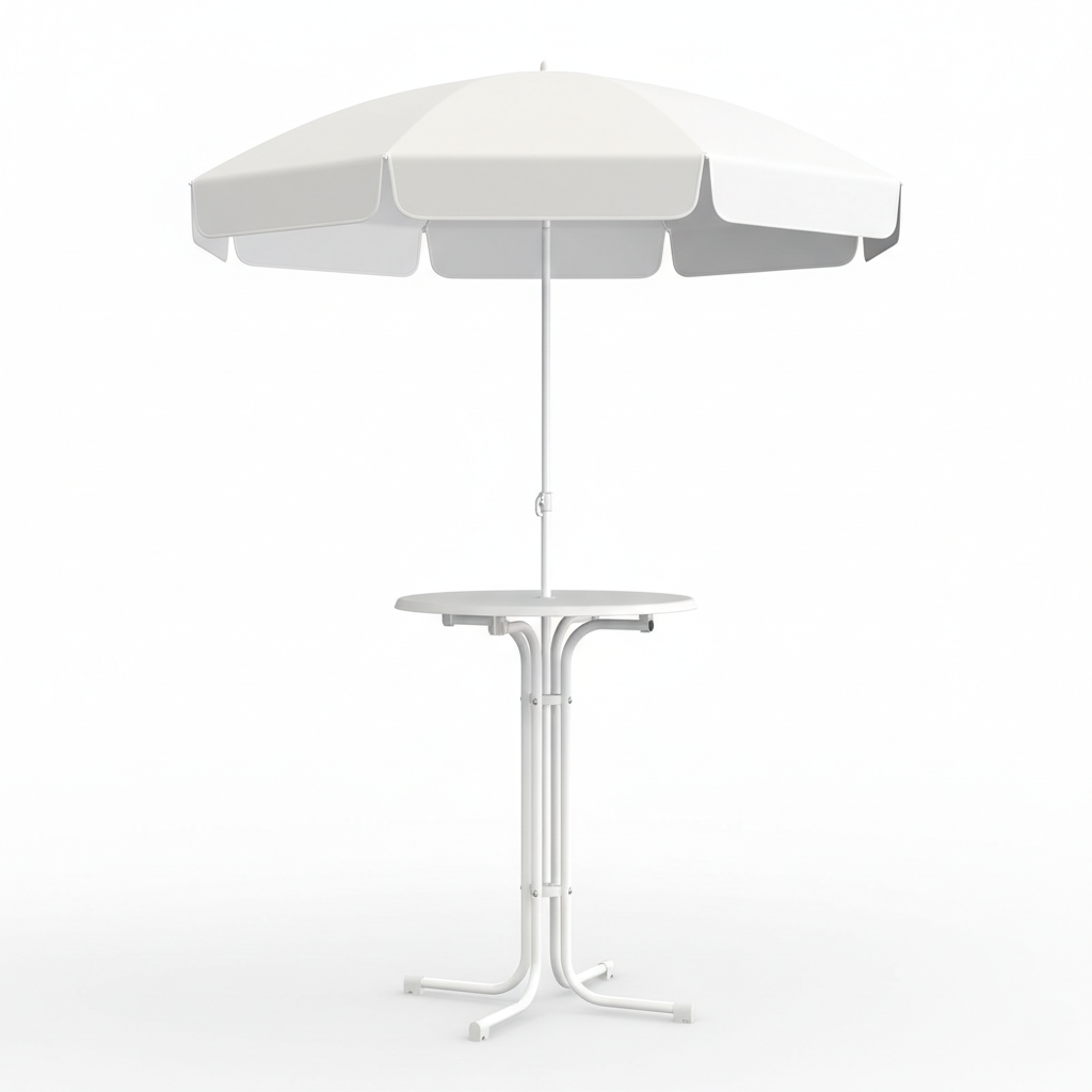 Cocktail Belly Bar Table White Color