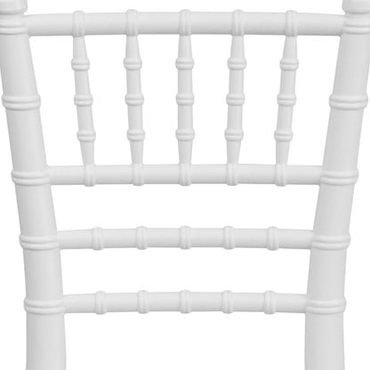 BizChair Child Size White Chiavari Chair – Durable Resin Kids Chair for Weddings, Parties & Everyday Use