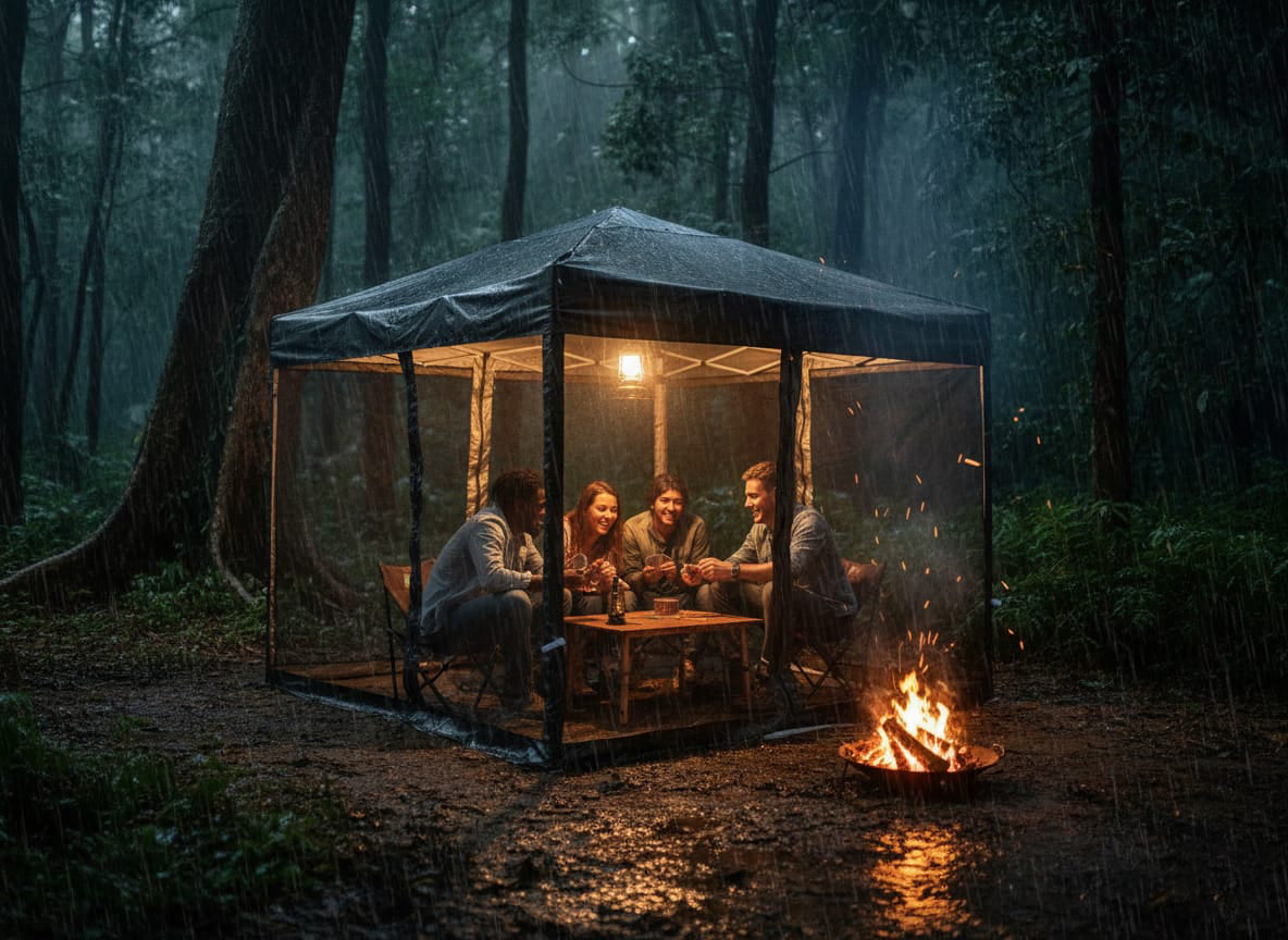 10×10 ft Mesh walls for Pop-Up Canopy Tent Full Mesh Sidewalls – Portable Outdoor Shelter with Zipper Door