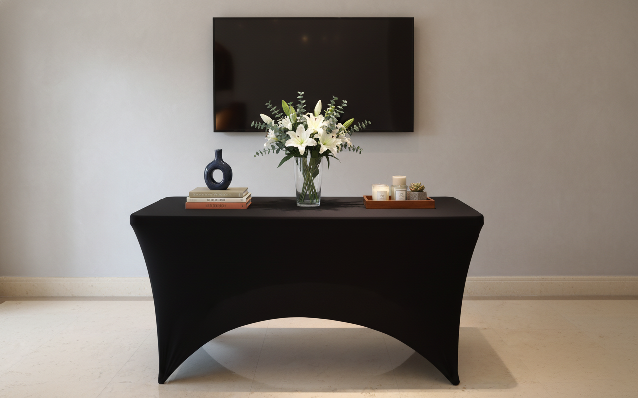 New 6ft Spandex Rectangle Table Cloth