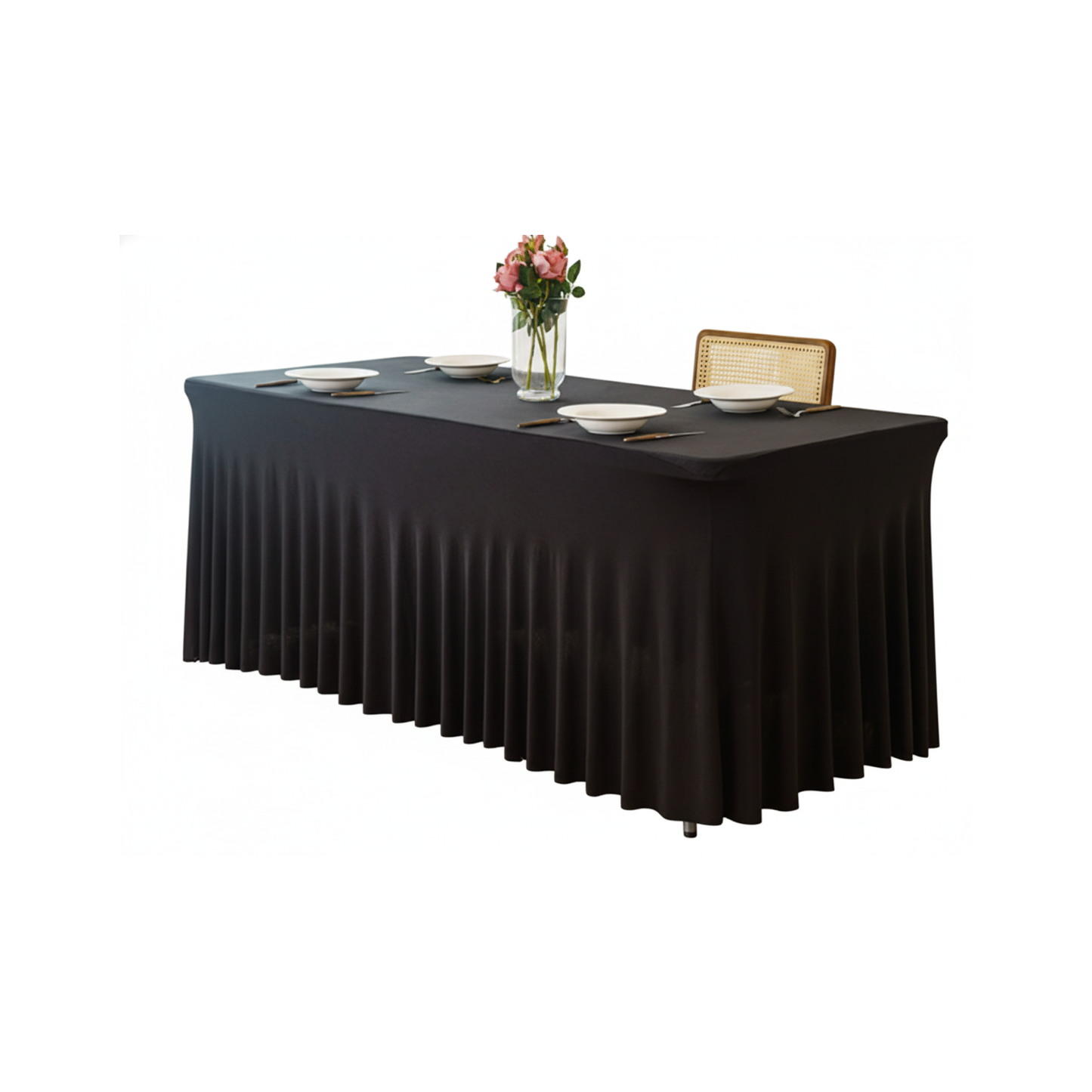 6 ft Rectangle  Table Cloth with Skirt
