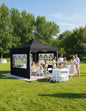 13x13 black popup canopy with walls