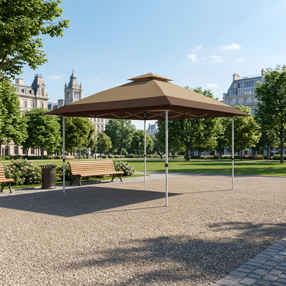 Outdoor Portable 10x10 ft Canopy Tent with Vented Top & Carry Bag