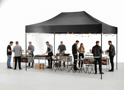 10X15 Feet Canopy Black With Streel/Aluminum Frame