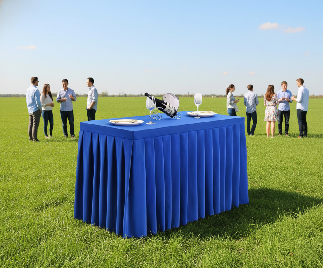 6 ft Rectangle  Table Cloth with Skirt