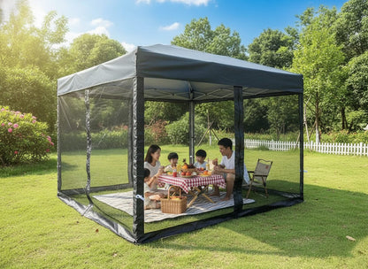 10×10 ft Mesh walls for Pop-Up Canopy Tent Full Mesh Sidewalls – Portable Outdoor Shelter with Zipper Door