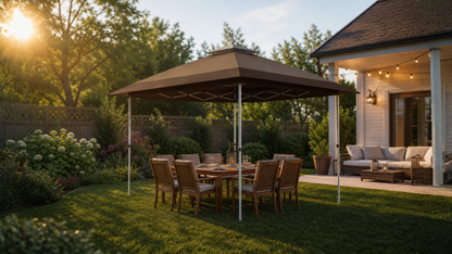 Outdoor Portable 10x10 ft Canopy Tent with Vented Top & Carry Bag