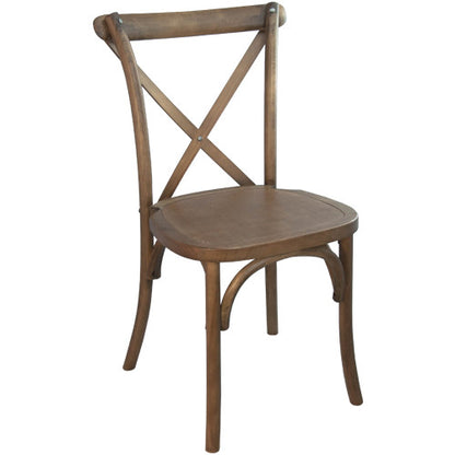 Wood Rustic Cross Back Chair