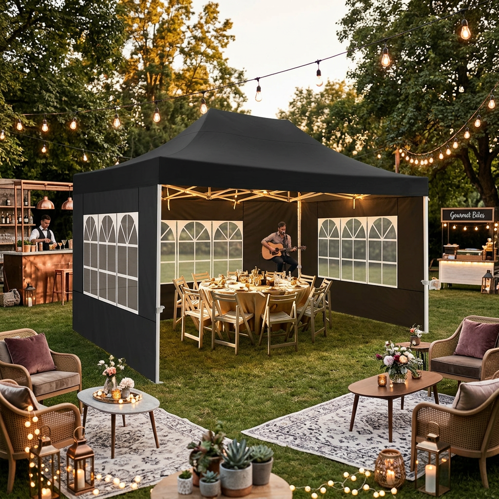 10x15 Pop-Up Canopy with 3 Side Walls