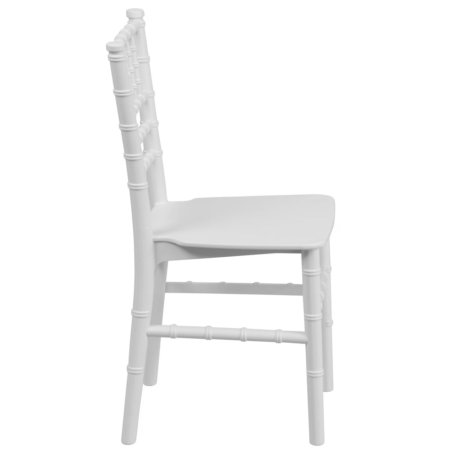 BizChair Child Size White Chiavari Chair – Durable Resin Kids Chair for Weddings, Parties & Everyday Use