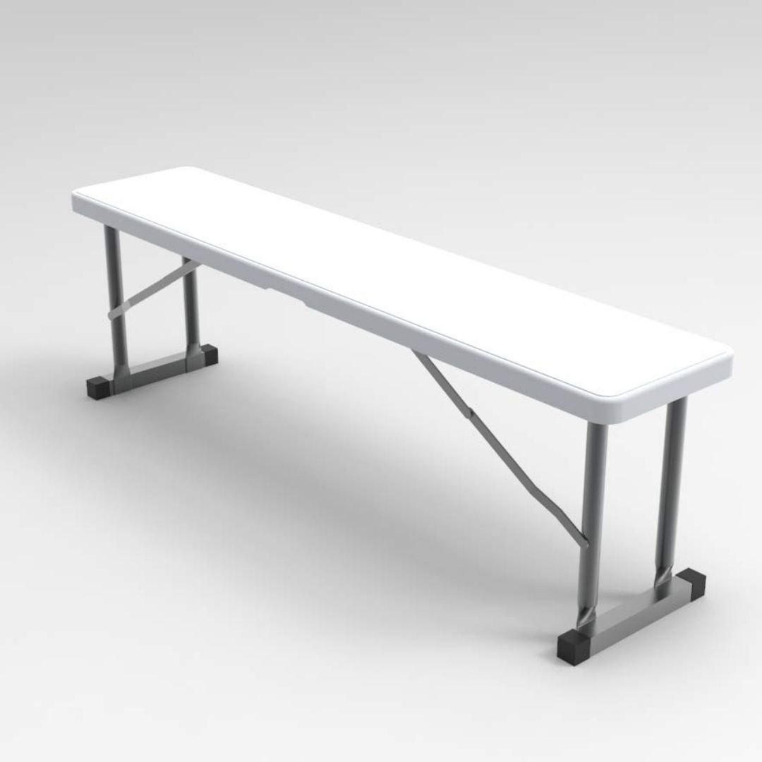 2.75ft Plastic Folding Bench
