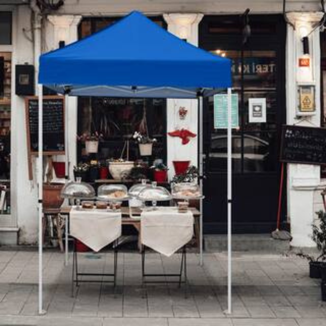 5’x5′ Pop-Up Canopy Tent with White Frame