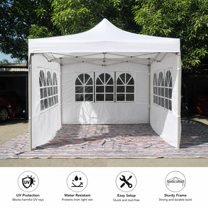 10 x 10 Canopy with Window Walls - Multicolor