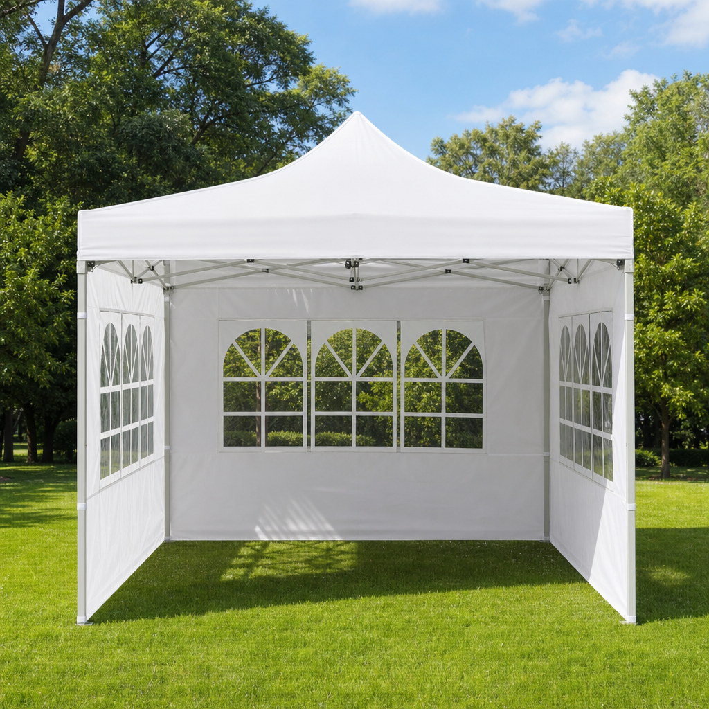10 x 10 Canopy with Window Walls - Multicolor