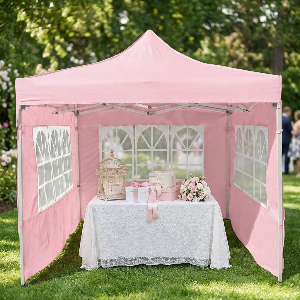 10 x 10 Canopy with Window Walls - Multicolor