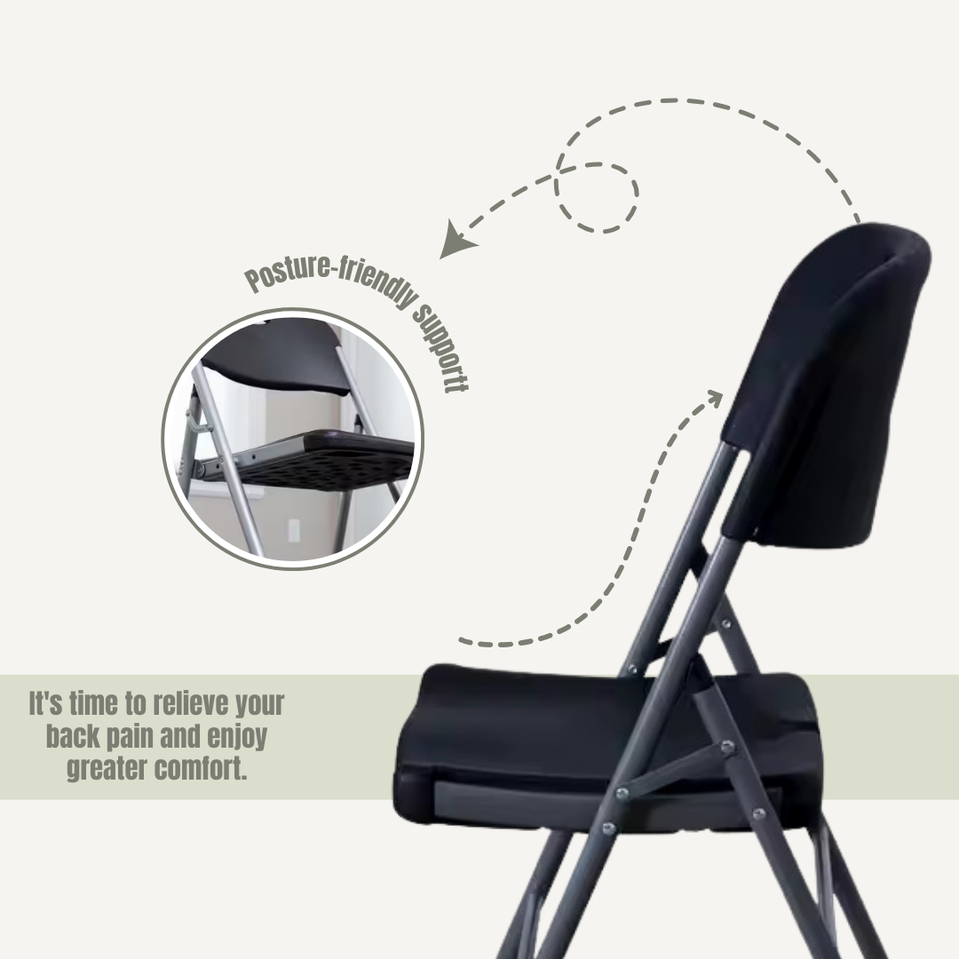 Commercial Grade Folding Chair – Black