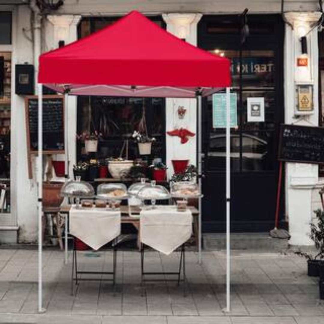 5’x5′ Pop-Up Canopy Tent with White Frame