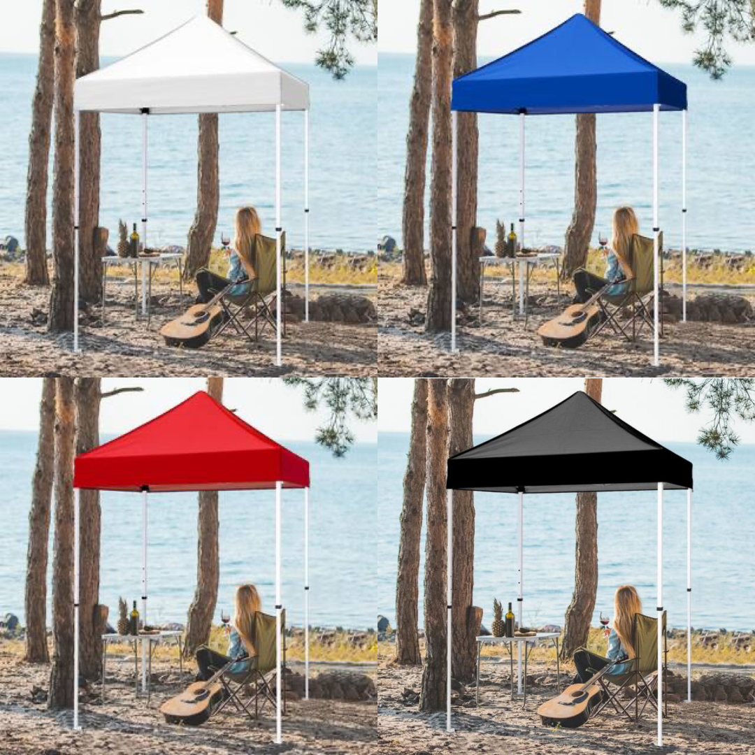 5’x5′ Pop-Up Canopy Tent with White Frame