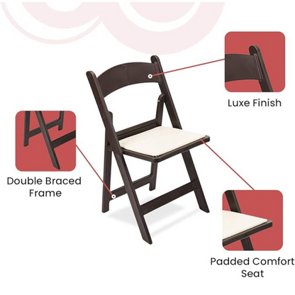 Hercules Series Resin Folding Chair – Chocolate