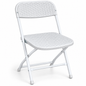 New Home Era White Rattan-Style Folding Chair – Lightweight Indoor & Outdoor Seating