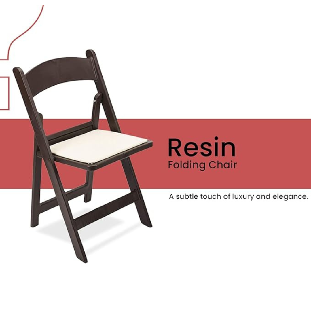 Hercules Series Resin Folding Chair – Chocolate