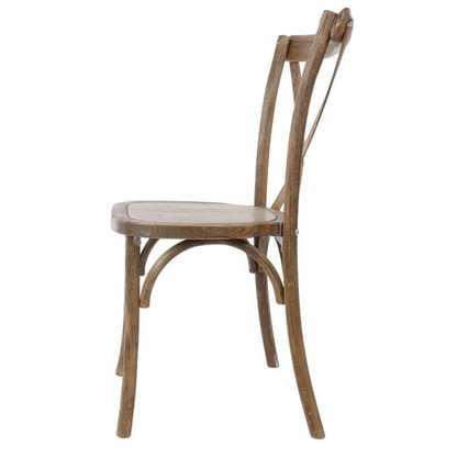Wood Rustic Cross Back Chair