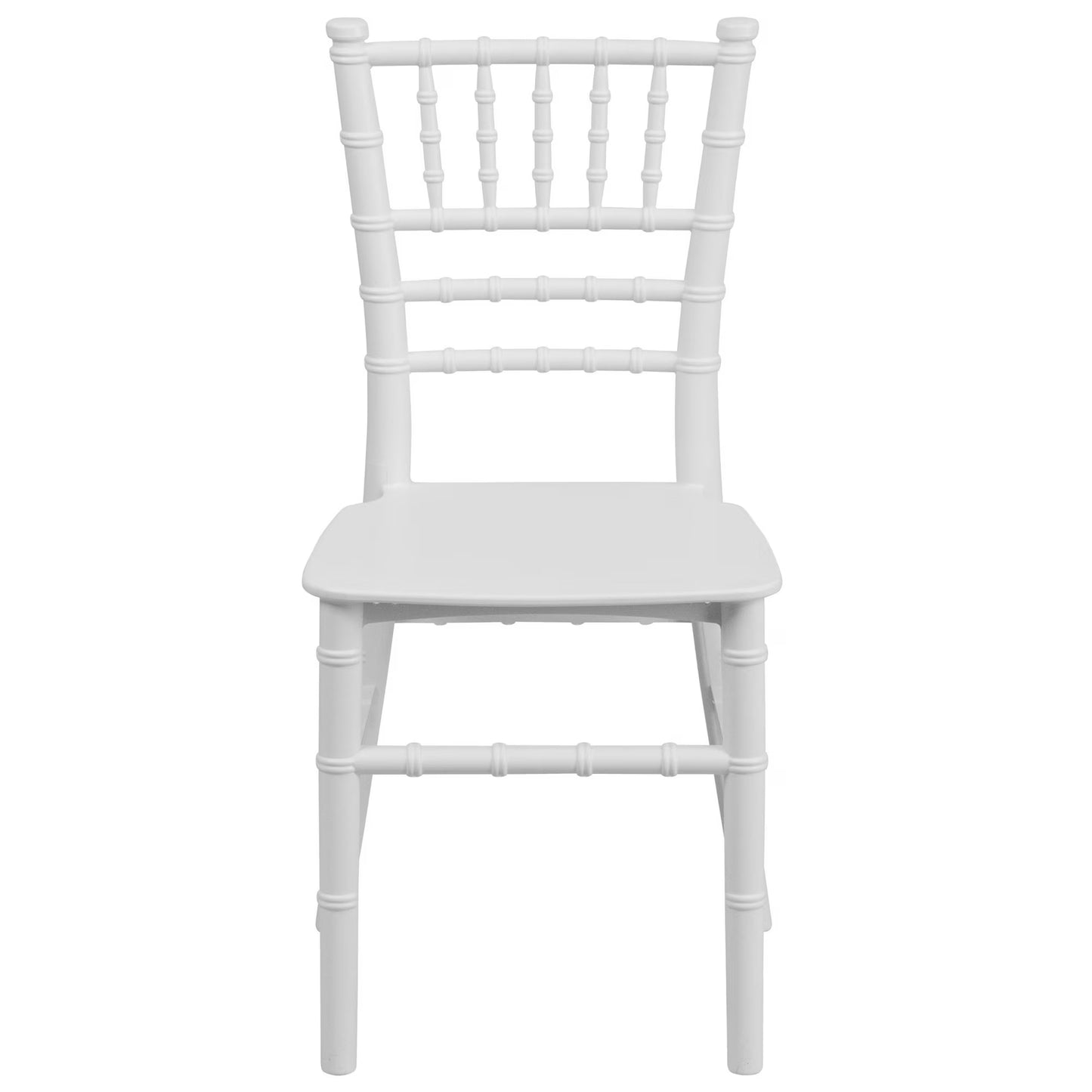 BizChair Child Size White Chiavari Chair – Durable Resin Kids Chair for Weddings, Parties & Everyday Use