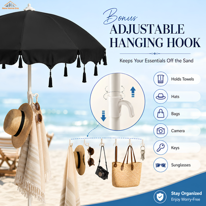 5 Feet Outdoor Patio Umbrella with Hanging Hook