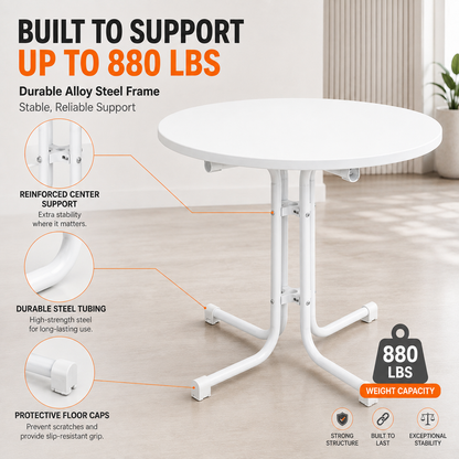 32" Round Folding Belly Bar Table