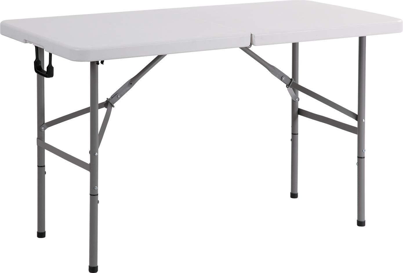 4ft Fold-in-Half Portable Utility Table - White
