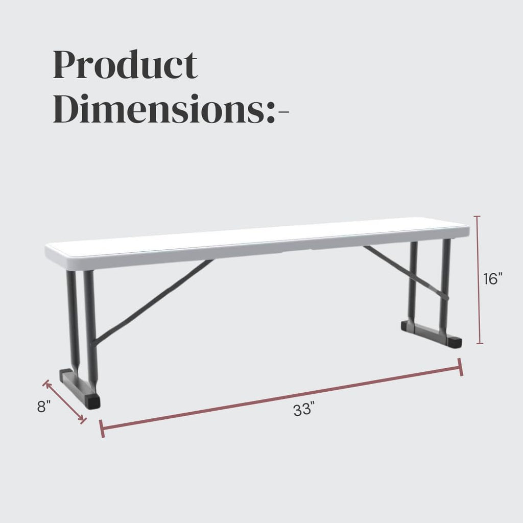 2.75ft Plastic Folding Bench