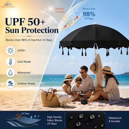 5 Feet Outdoor Patio Umbrella with Hanging Hook