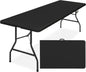 8ft Plastic Folding Table - Black
