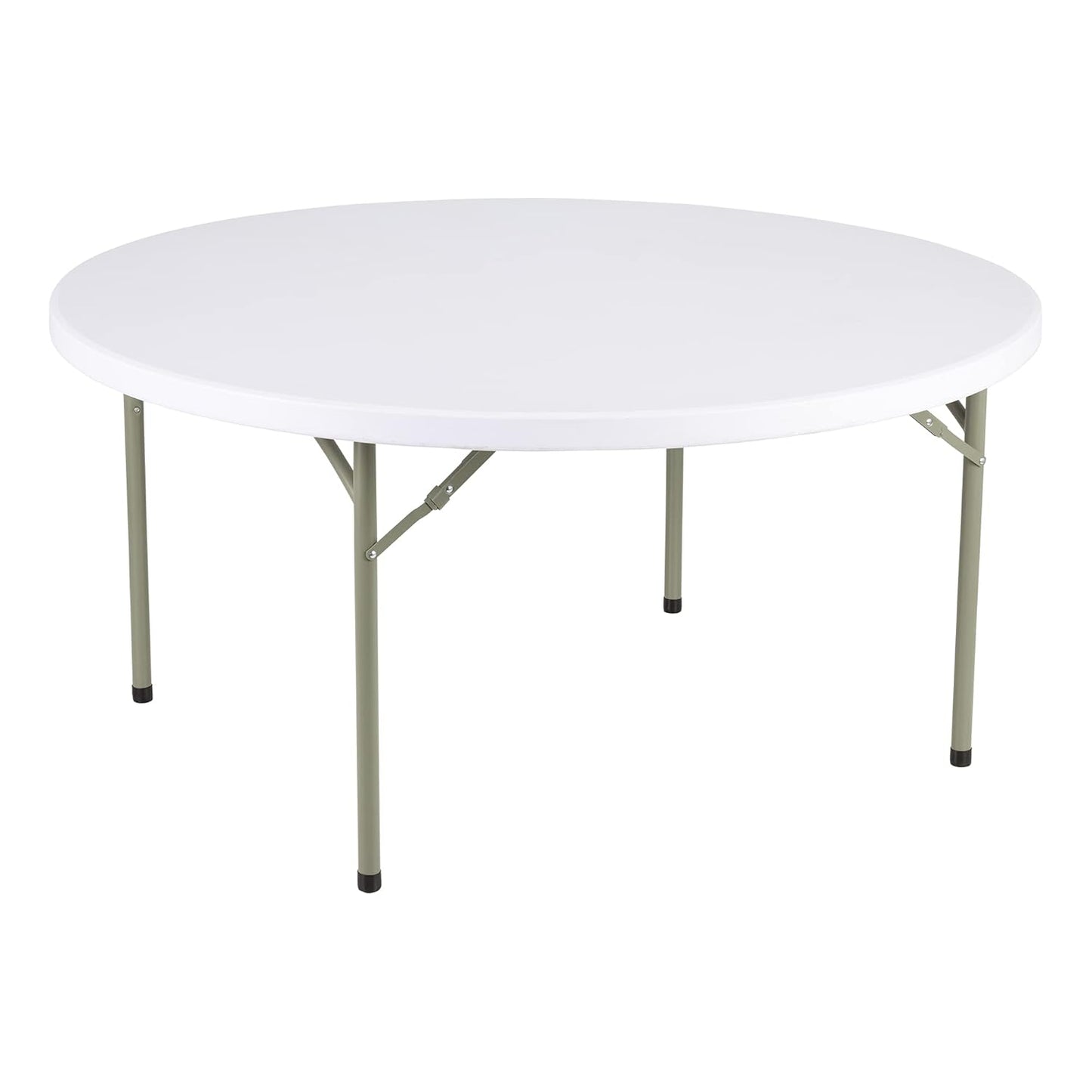 5 Ft Round Non-Folding Table – White