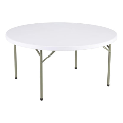 5 Ft Round Non-Folding Table – White