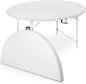 5ft Round Folding Table - White