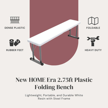 2.75ft Plastic Folding Bench