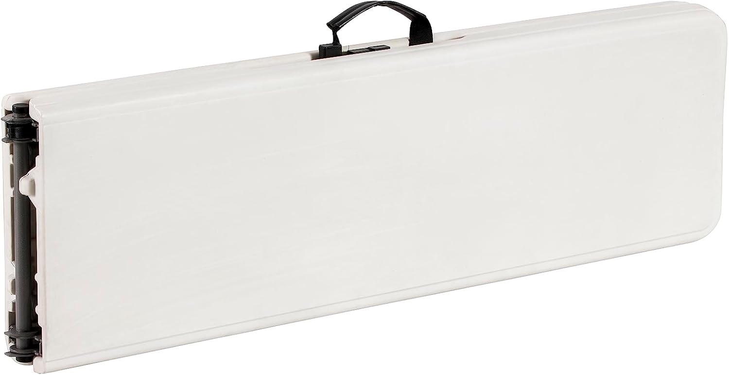 6ft Plastic Folding Bench – White