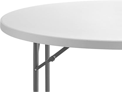 5 Ft Round Non-Folding Table – White