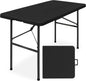 4ft Fold in Half Portable Utility Table - Black