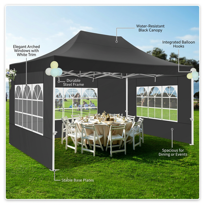 10x15 Pop-Up Canopy with 3 Side Walls