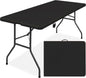 6 ft Black Plastic Folding Table