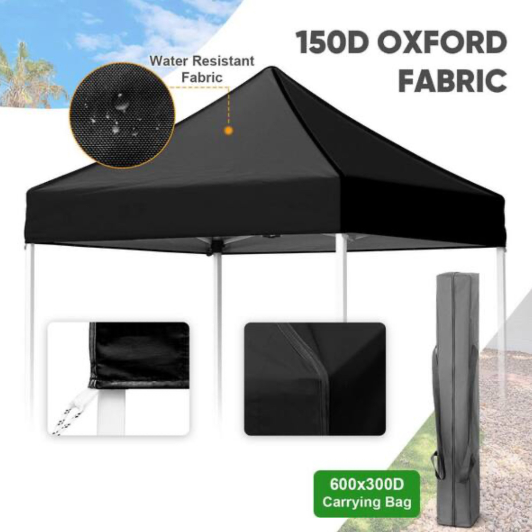 6.5’x6.5′ Pop-60.00Up Canopy Tent with White Frame