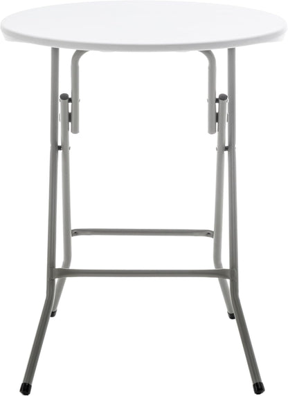 2ft Round Plastic Folding Table – White