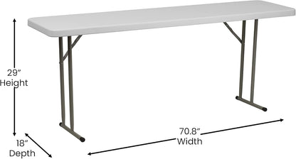 6ft Granite Plastic Folding Serving Table